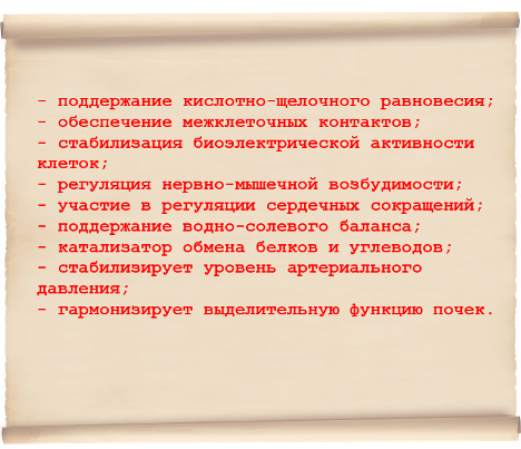 Роль калия в организме Роль калия в организме