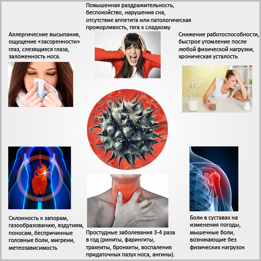 Признаки заражения паразитами